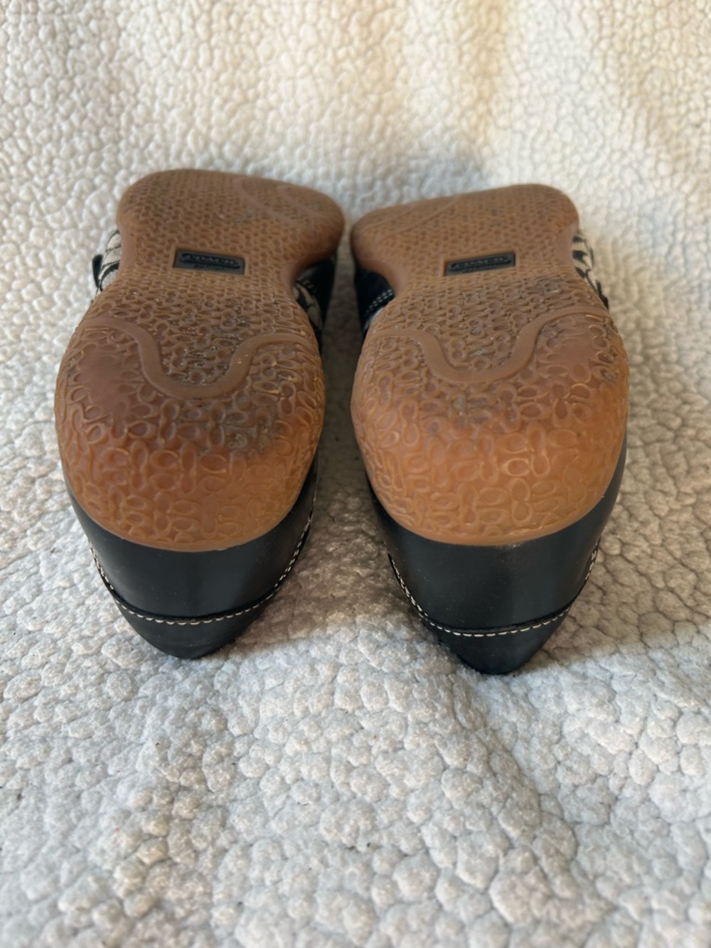 Coach Black and Cream C-Print Velcro Sneakers - Picture 4 of 6